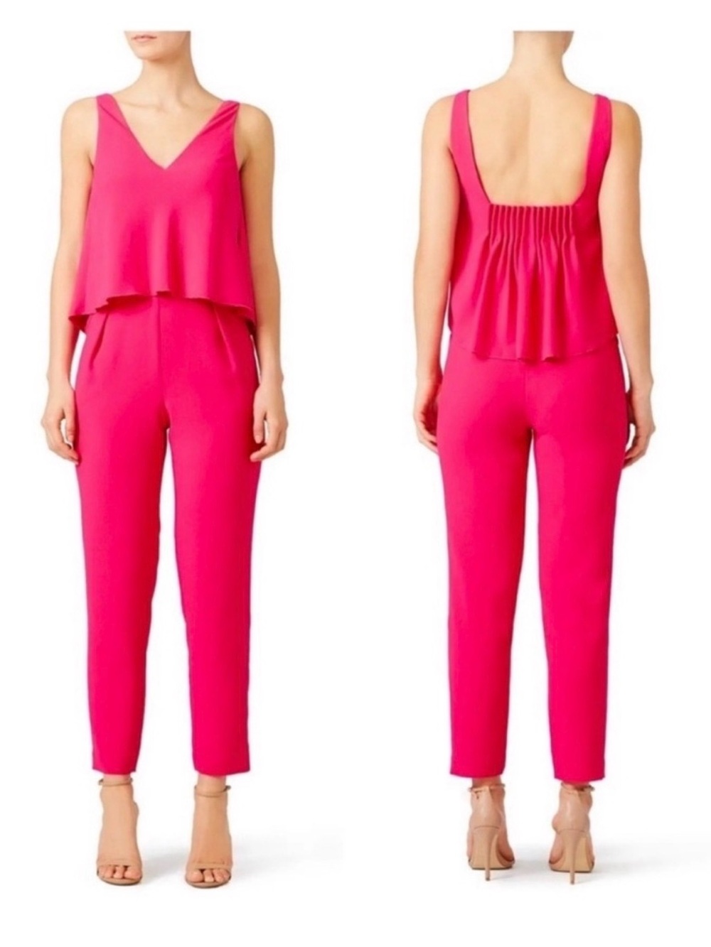 Trina Turk Oceanside Hot Pink Jumpsuit Size 6